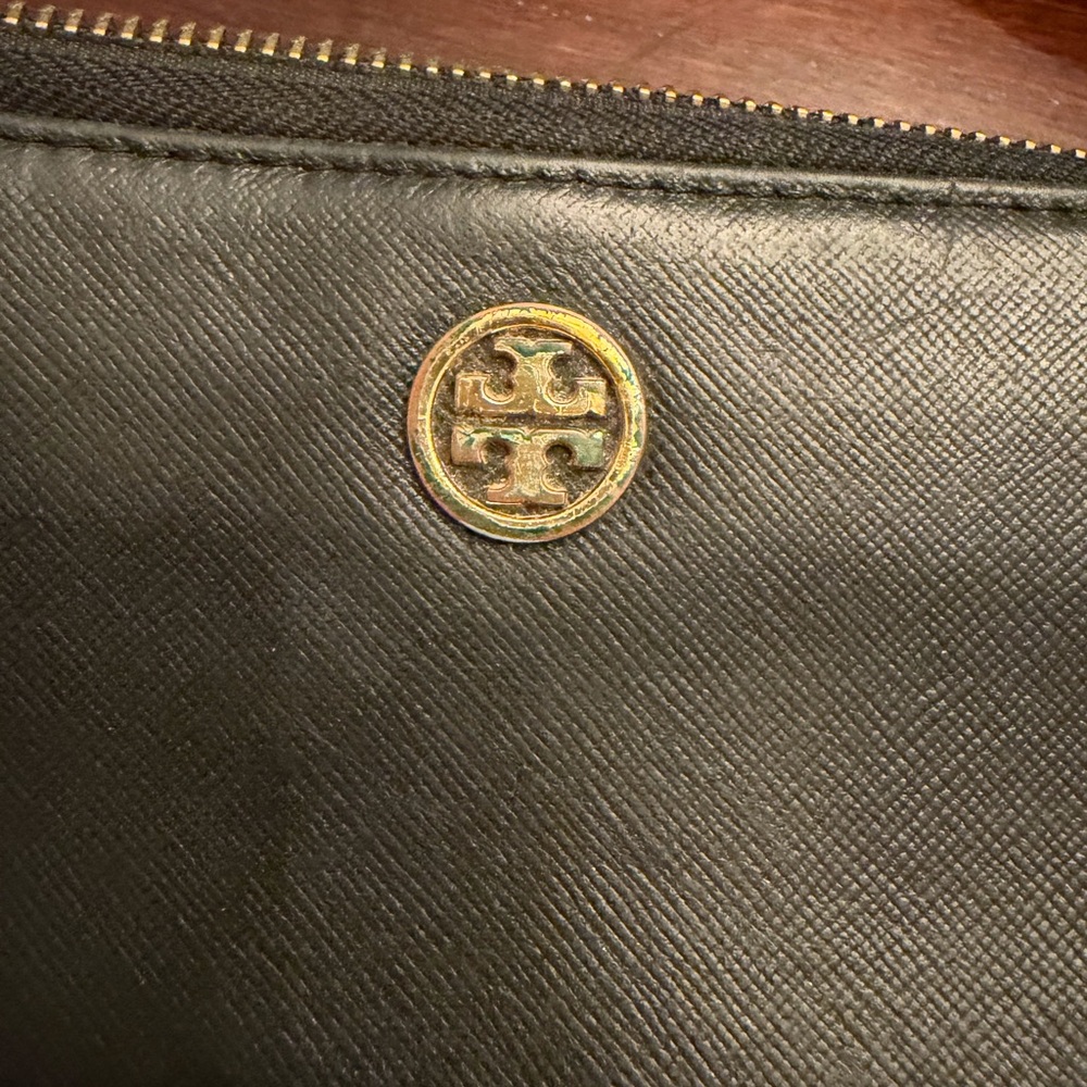 Authentic Tory Burch Black Leather large wallet